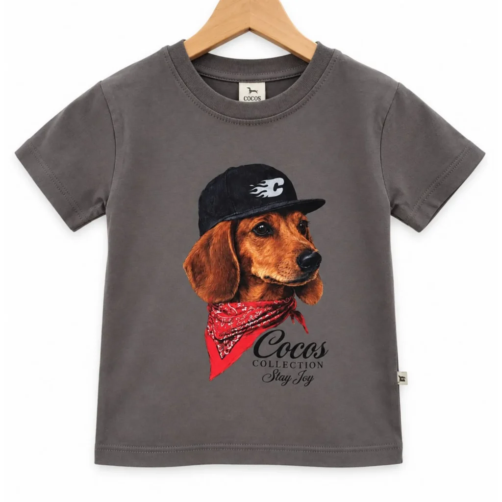 Remera Salchi Gorra Gris Topo