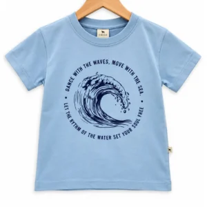 Remera Ola Celeste