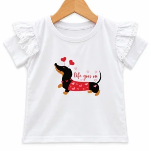 324 Remera Salchi Life Blanca Puntilla
