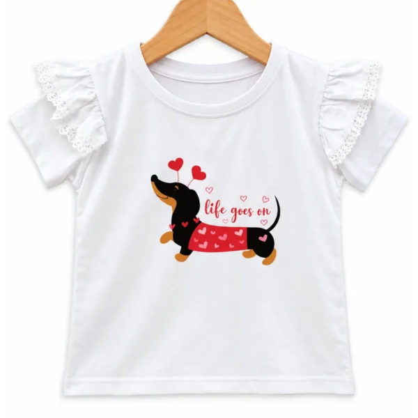 Remera Salchi Life Blanca Puntilla