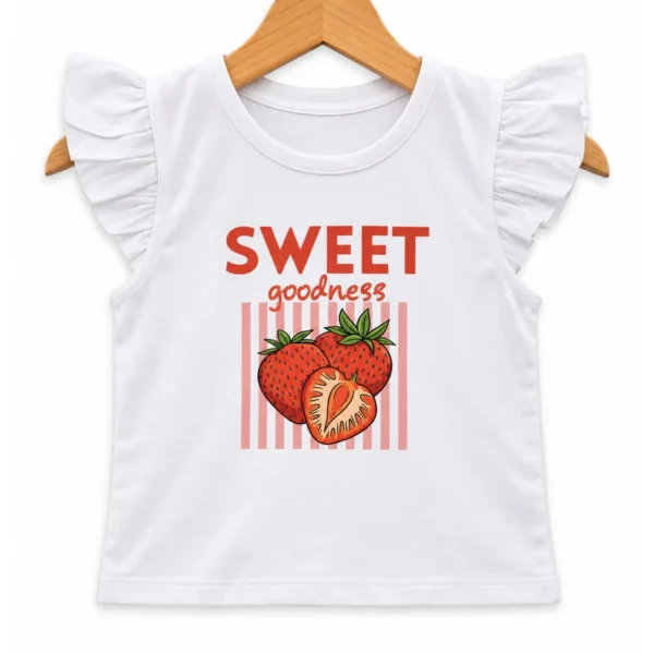 Musculosa Frutilla Sweet Blanca