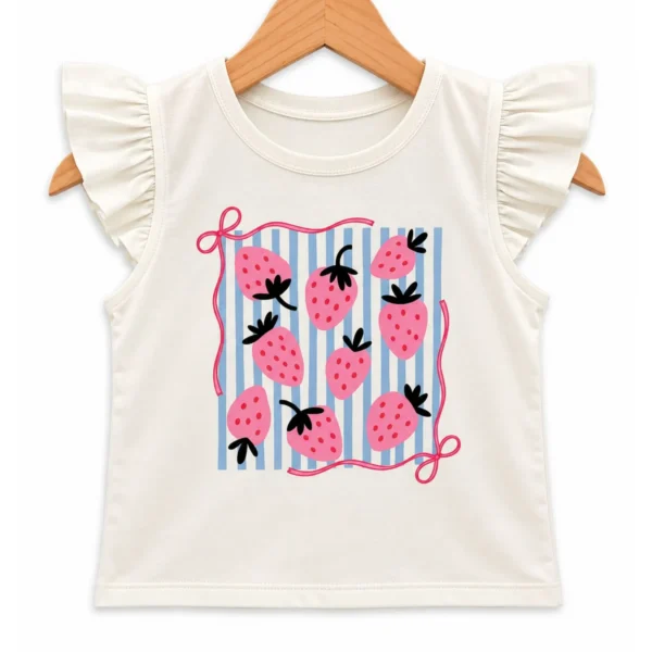 Musculosa Frutillas Rayas Natural