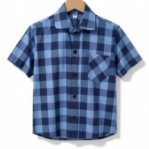 Camisa Cuadros Celeste