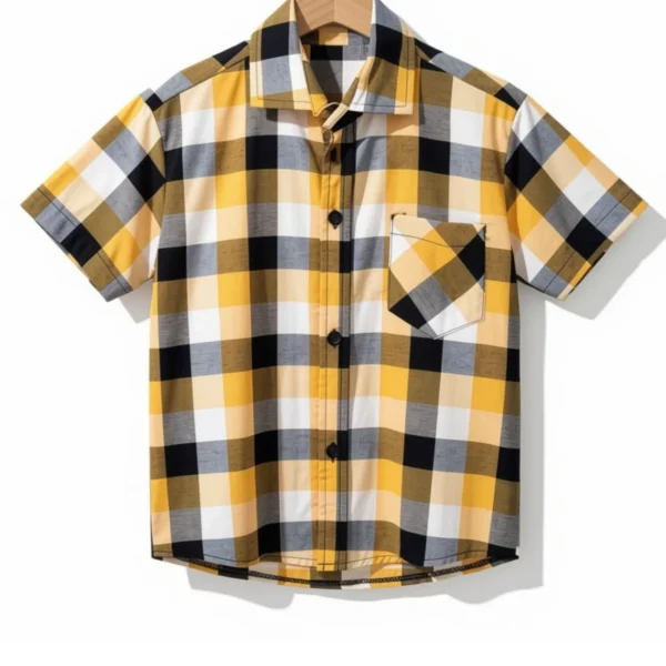 Camisa Cuadros Amarilla